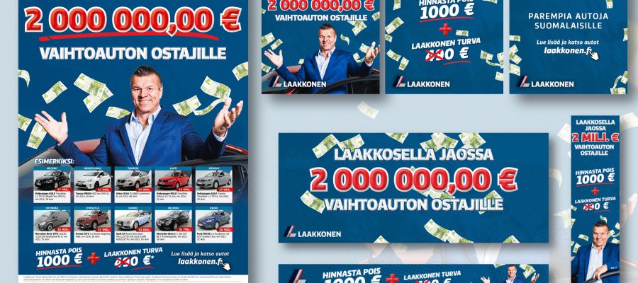 Laakkonen: Jaossa 2 000 000,00 € vaihtoauton ostajille