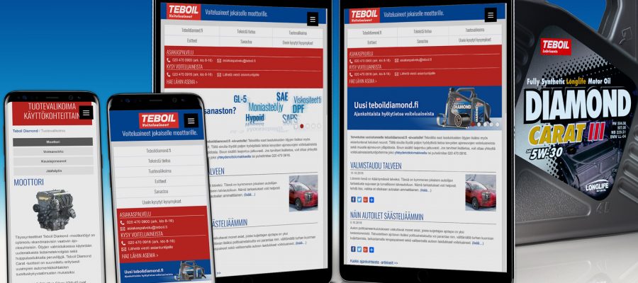 Teboil: teboildiamond.fi -sivustouudistus