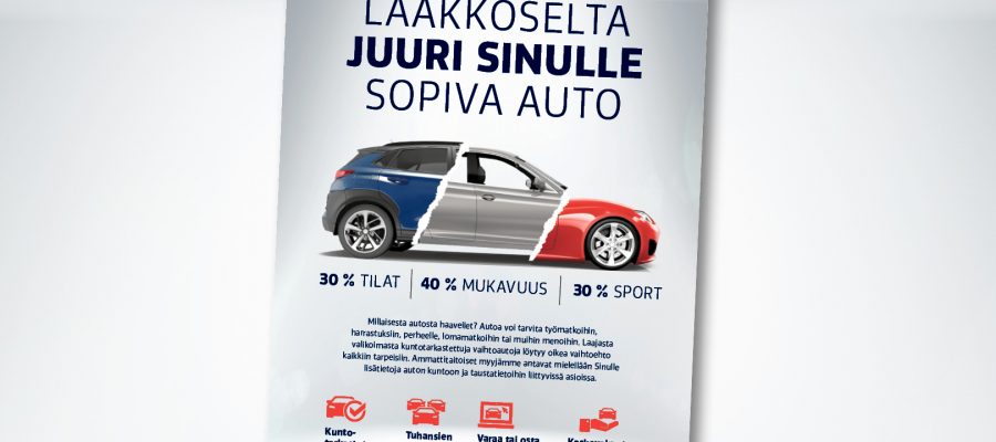 Laakkonen: Laakkoselta juuri sinulle sopiva auto, lehtimainonta
