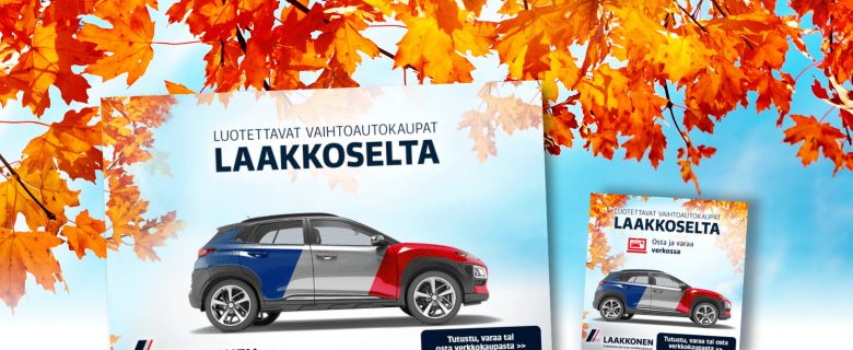 Laakkonen: Luotettavat vaihtoautokaupat Laakkoselta, verkkomainonta