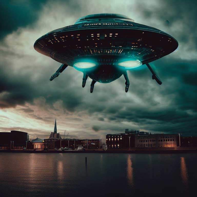 Ufo lentää Helsingin yllä yöllä